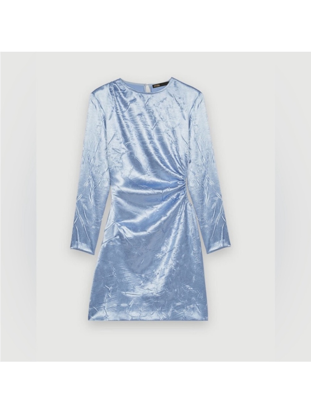 Maje Rixlette Light Blue Satin Dress